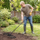 30 x 10 Inch Lawn Leveling Rake with Ergonomic Handle