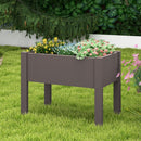 53L Raised Bed Grow Box Self-Watering Planter Box Stand with Water Level Monitor