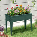 Raised Garden Bed Elevated Metal Planter Box with Legs Drainage Holes