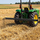 60 inch Pine Straw Rake Tow Behind Landscape Rake with 26 Metal Coil Tines