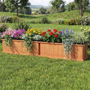 Wooden Raised Garden Bed with Drainage Holes and Liner Solid Fir Wood Planter Box