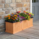 Wooden Raised Garden Bed with Drainage Holes and Liner Solid Fir Wood Planter Box