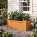 Folding Wooden Raised Garden Bed with Removable Bottom for Herbs Fruits Flowers