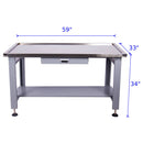 59 inch Large Heavy Duty Machine Teardown Table with Drain Hole