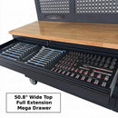 Overhead Pro 72" Rolling Tool Chest | 79" Tall | 24" Deep | 14 Drawers | Overheads | Pegboard & Power Strip by GTools USA