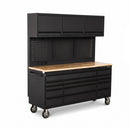 Overhead Pro 72" Rolling Tool Chest | 79" Tall | 24" Deep | 14 Drawers | Overheads | Pegboard & Power Strip by GTools USA