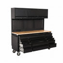 Overhead Pro 72" Rolling Tool Chest | 79" Tall | 24" Deep | 14 Drawers | Overheads | Pegboard & Power Strip by GTools USA