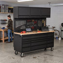 Overhead Pro 72" Rolling Tool Chest | 79" Tall | 24" Deep | 14 Drawers | Overheads | Pegboard & Power Strip