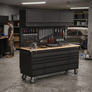 Overhead Pro 72" Rolling Tool Chest | 79" Tall | 24" Deep | 14 Drawers | Overheads | Pegboard & Power Strip