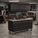 Overhead Pro 72" Rolling Tool Chest | 79" Tall | 24" Deep | 14 Drawers | Overheads | Pegboard & Power Strip by GTools USA