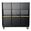 72 inch Rolling Tool Chest with Power Strip, Workbench, Upper Cabinets & Pegboard