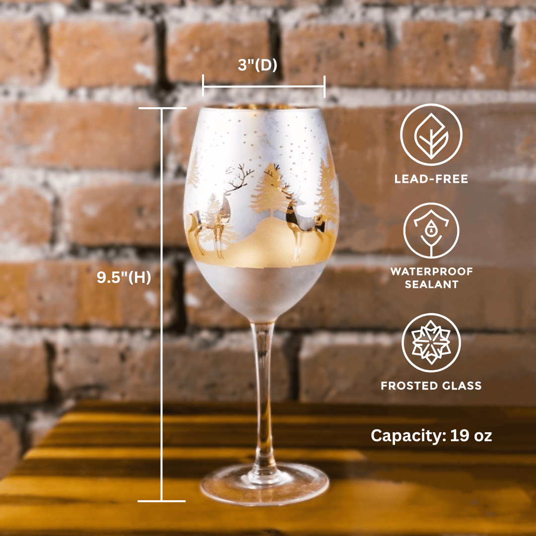 Gold & Silver Deer Wine Glasses, photo 7 of 8