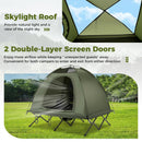 2-Person Camping Cot Tent Foldable Off-Ground Camping Combo for Adults by LJGDeals