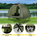 2-Person Camping Cot Tent Foldable Off-Ground Camping Combo for Adults by LJGDeals