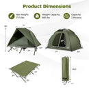 2-Person Camping Cot Tent Foldable Off-Ground Camping Combo for Adults by LJGDeals