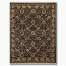 5x8 Black Machine Made Louis De Poortere Ornate Wool Oriental Area Rug