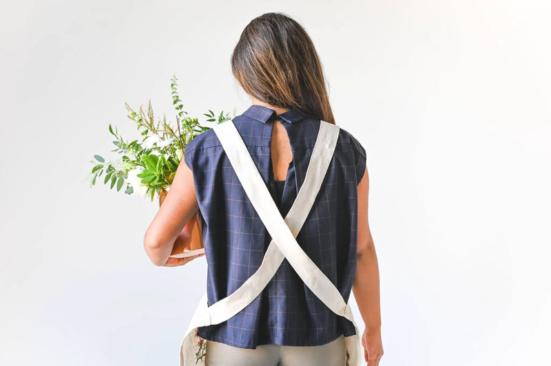 Botanical Embroidered Apron, photo 13 of 16
