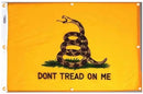 Gadsden Flag with Grommets Along the Edges for Wall Hanging by Flagman of America