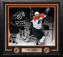 Simon Gagne Philadelphia Flyers Game-Winning Goal Autographed 16x20 Framed Photo w/ Date Inscription by Dynasty Sports & Framing