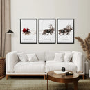 Christmas Santa Claus With a Sleigh Art Set by Wall Art Set