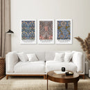 Modern Art Nouveau William Morris Set of 3 Prints by Wall Art Set