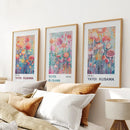 Colorful Yayoi Kusama 3 Piece Wall Art Prints by Wall Art Set