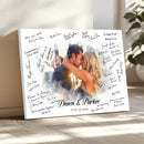 Wedding Guest Book Alternative Wall Art Canvas Print, Personalized Wedding Signature Poster, Custom Couple Photo Guestbook Canvas, Bridal Shower Reception Decor by MyGreatCanvas | Canvas Wall Art Prints | Photo Prints & Wall Decor