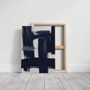 Midnight Crossings – Bold Navy Abstract Brush Art