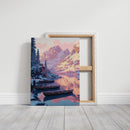 Enchanting Winter Mountain Lake Art Print