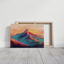 Vibrant Sunset Mountain Landscape Art Print