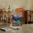 Vibrant Camper Van Landscape Canvas Art