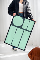 Mint Harmony - Modern Geometric Wall Art