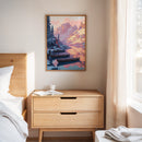 Enchanting Winter Mountain Lake Art Print