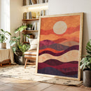 Sunset Serenity: Handmade Textile Wall Art