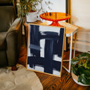 Midnight Crossings – Bold Navy Abstract Brush Art
