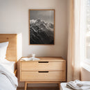 Monochrome Majesty – Black & White Alpine Mountain Print