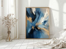 Blue Serenity - Abstract Ocean-Inspired Canvas Art