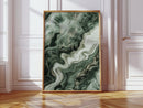 "Emerald Dreams" - Abstract Green Marble Art Print