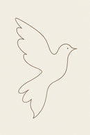 Minimalist Dove Line Art Print