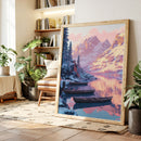 Enchanting Winter Mountain Lake Art Print