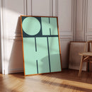 Mint Harmony - Modern Geometric Wall Art