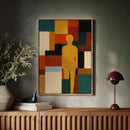 Geometric Harmony - Abstract Human Silhouette Art