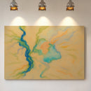 Vibrant Abstract Pastel River Art Print
