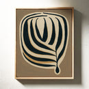 Earthy Elegance - Minimalist Leaf Canvas Art