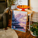 Enchanting Winter Mountain Lake Art Print
