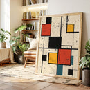 Primary Pulse – Geometric Modernist Splatter Art
