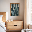 Midnight Panels – Abstract Vertical Woodgrain Art Print