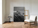 Monochrome Majesty – Black & White Alpine Mountain Print