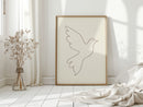 Minimalist Dove Line Art Print