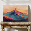 Vibrant Sunset Mountain Landscape Art Print